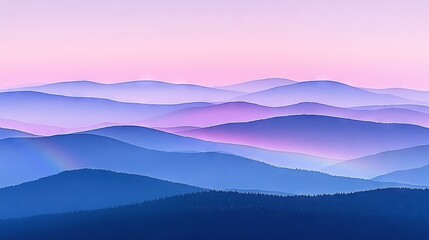 Obraz premium A stunning mountain range viewed from afar, with a vibrant rainbow arching across the sky in the photograph's center