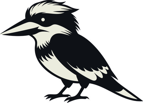 recommend clip art: kookaburra silhouette vector illustration .