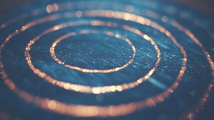 Fototapeta premium A close-up of a metallic object with a spiral design inside a circular frame