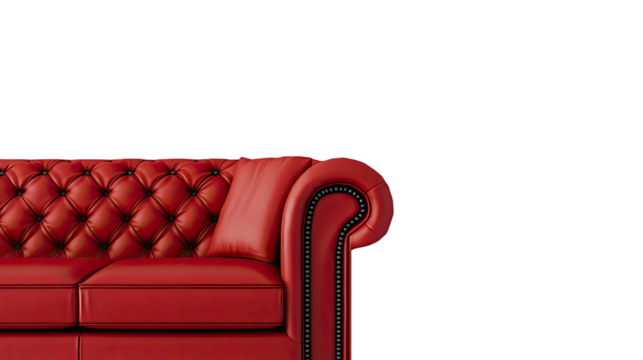 Red sofa transparent background