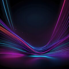 Gradient attractive neon line technology background abstract