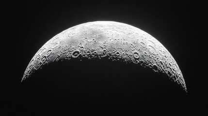   Moon image in monochrome, featuring water droplets on its surface and a dark background