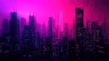 Cyberpunk city with integrated biomass energy, neon lights, futuristic