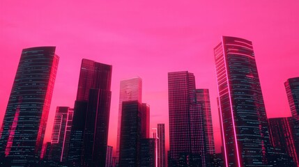 Cyberpunk city with integrated biomass energy, neon lights, futuristic