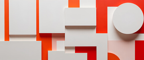 Obraz premium illustrazione con elementi geometrici a tema astratto surreale