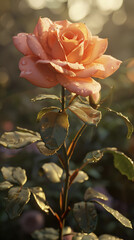 A beautiful rose looks enchanting.