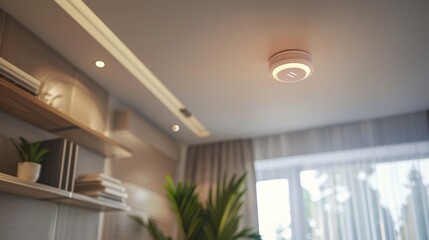 smoke detector fire alarm detector home safety device setup at home hotel room ceiling