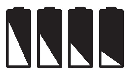 Battery icon set. battery charge level. battery Charging icon