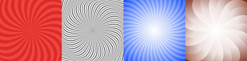 Abstract geometric ray burst background set