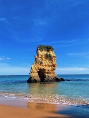Naklejka premium View of rocky formations in Portugal coast.
