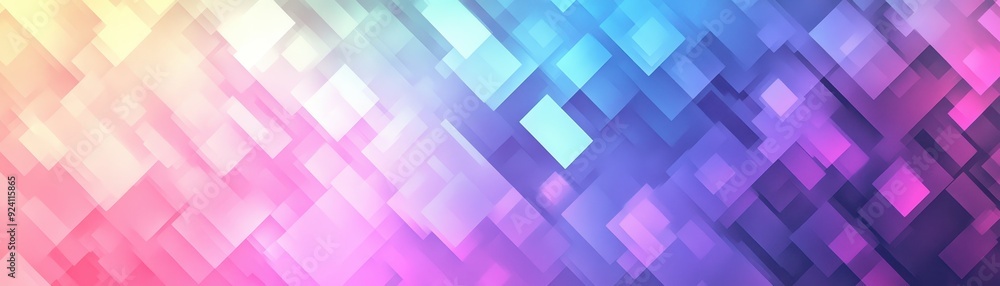 Aufkleber abstract colorful geometric background with gradient matrix shapes in pastel hues. ideal for modern 