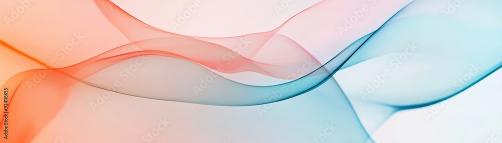 Poster abstract wavy background with smooth gradient lines in warm and cool tones, perfect for design, web,