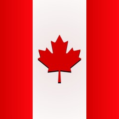 3D flag of Canada with strong gradient color | Canada 3D flag | Canada Multi flag | vector of canada flag