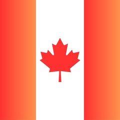 3D flag of Canada with strong gradient color | Canada 3D flag | Canada Multi flag | vector of canada flag