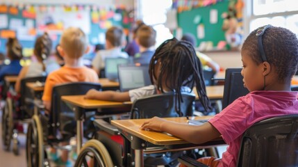 Inclusive Classroom of Diverse Students Using Assistive Technology for Active Participation