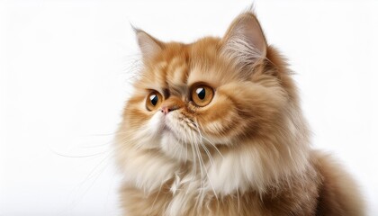 Fototapeta premium ペルシャネコのポートレート（Persian cat portrait on white background） 