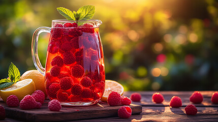 Pour No&euml;l, un cocktail de canneberges et framboises en verre, frais et chaud, est un rafra&icirc;chissement d&eacute;licieux et sain.