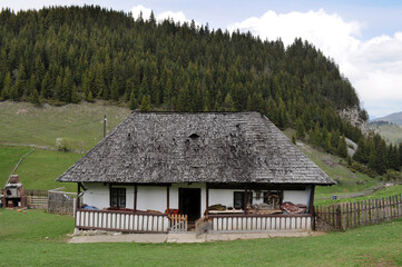 Traditional Romanian house in Fundata village