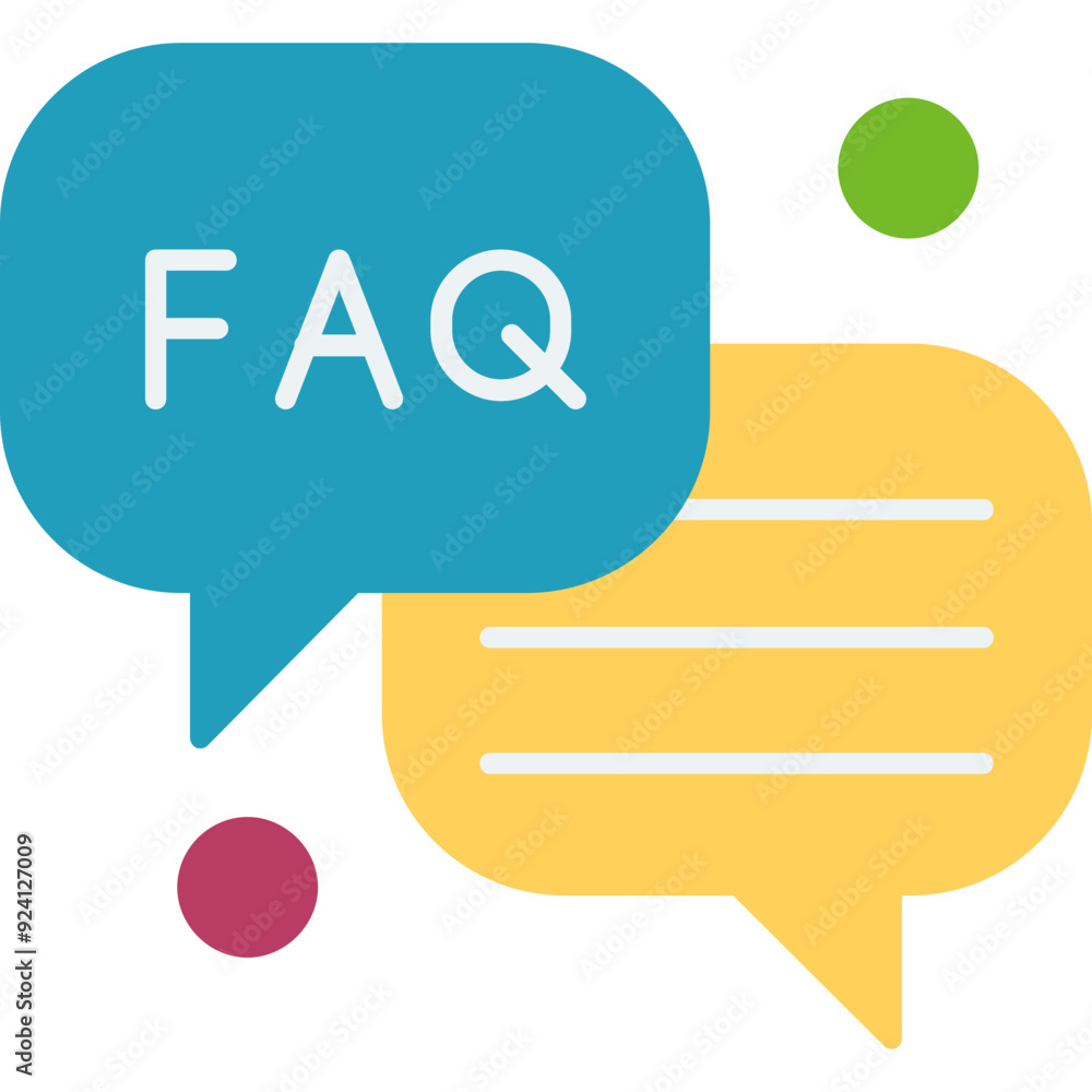 Wall mural Faq Icon