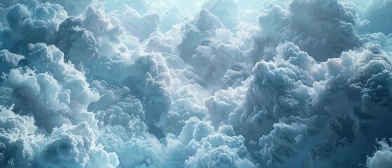 Heavenly Cirrus Clouds in - Tranquil Beauty and Intricate Patterns in the Sky