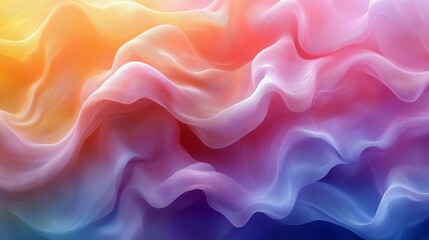 Obraz premium Abstract patterns of colorful waves with a gradient blend of soft textures in vibrant hues
