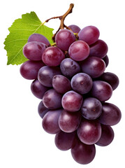 Fototapeta premium PNG Photo of a half *Grape*, top view, isolated on white background --ar 1:1 --v 5.2