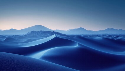 Serene Blue Desert Landscape