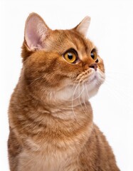 猫のポートレート（cat portrait on white background）
