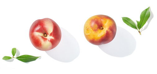 nectarine isolated on white, close up