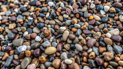 Natural sea rock pebbles texture background summer, beach, full frame