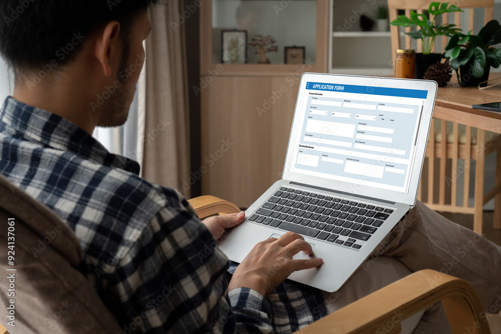 Aufkleber online application form for modish registration on the internet website