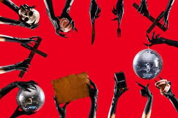 Frame Made Many Witches Hands