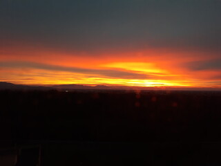 sunset in the mountains