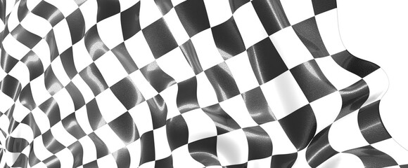 The checkered flag waves in the air Victory is in sight
