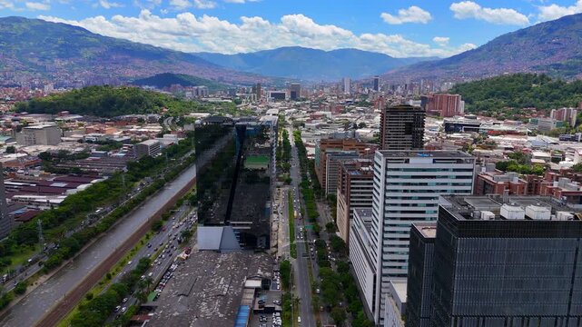 Video a&eacute;reo sobre la ciudad de Medell&iacute;n, Colombia