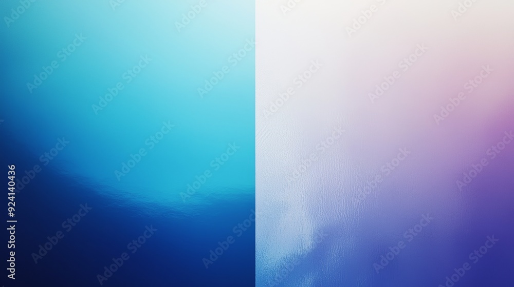 Poster abstract background showing a split composition of a deep blue water surface on the left side and a 