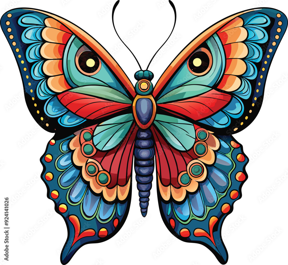 Wall mural a butterfly vector illustration