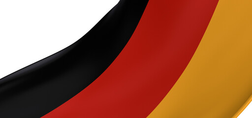 A German flag waving in the wind