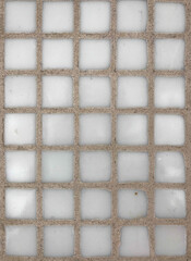 Small white glass tile