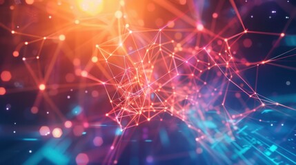 Abstract Digital Network with Interconnected Nodes