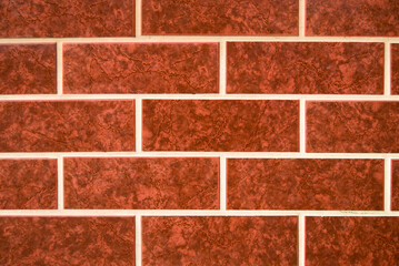 Red tile closeup pattern