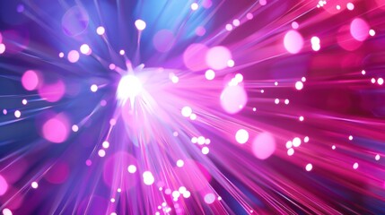Abstract Light Show with Pink and Blue Hues