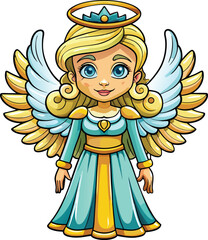 Fototapeta premium A angel cartoon character illustration