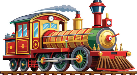 A vintage train vector illustration