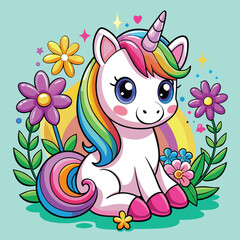 A beautiful unicorn illustration