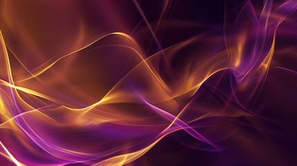 Abstract Purple and Gold Swirls