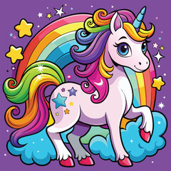 A beautiful unicorn illustration