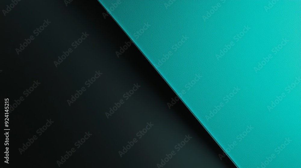 Poster abstract background featuring a diagonal line separating a black and a turquoise area, offering a mi