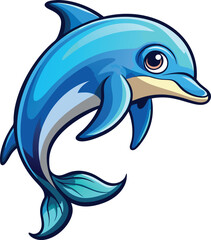 A dolphin cartoon vector illustration