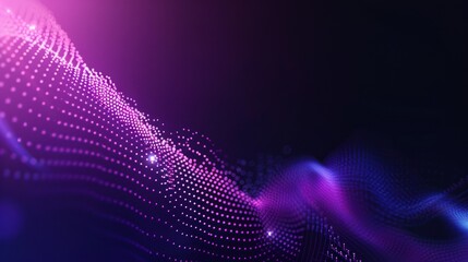 Abstract Purple and Blue Digital Wave